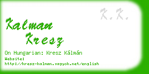 kalman kresz business card